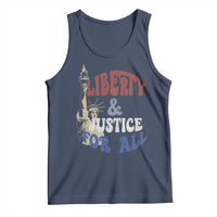 Funny 4th of July Liberty And Justice For All Tank Top Statue Of Liberty - Wonder Print Shop