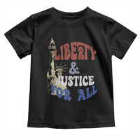 Funny 4th of July Liberty And Justice For All Toddler T Shirt Statue Of Liberty - Wonder Print Shop