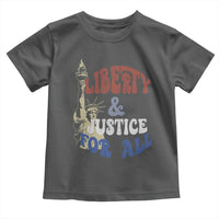 Funny 4th of July Liberty And Justice For All Toddler T Shirt Statue Of Liberty - Wonder Print Shop