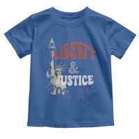 Funny 4th of July Liberty And Justice For All Toddler T Shirt Statue Of Liberty - Wonder Print Shop