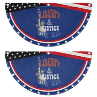 Funny 4th of July Liberty And Justice For All Patriotic Fan Flag Statue Of Liberty