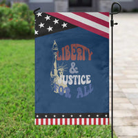 Funny 4th of July Liberty And Justice For All Garden Flag Statue Of Liberty