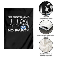 No Scotland No Party Garden Flag Scotland Football Proud Scottish Fan