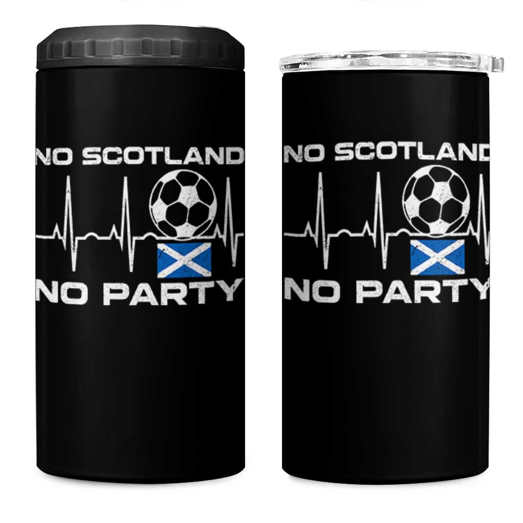 No Scotland No Party 4 in 1 Can Cooler Tumbler Scotland Football Proud Scottish Fan