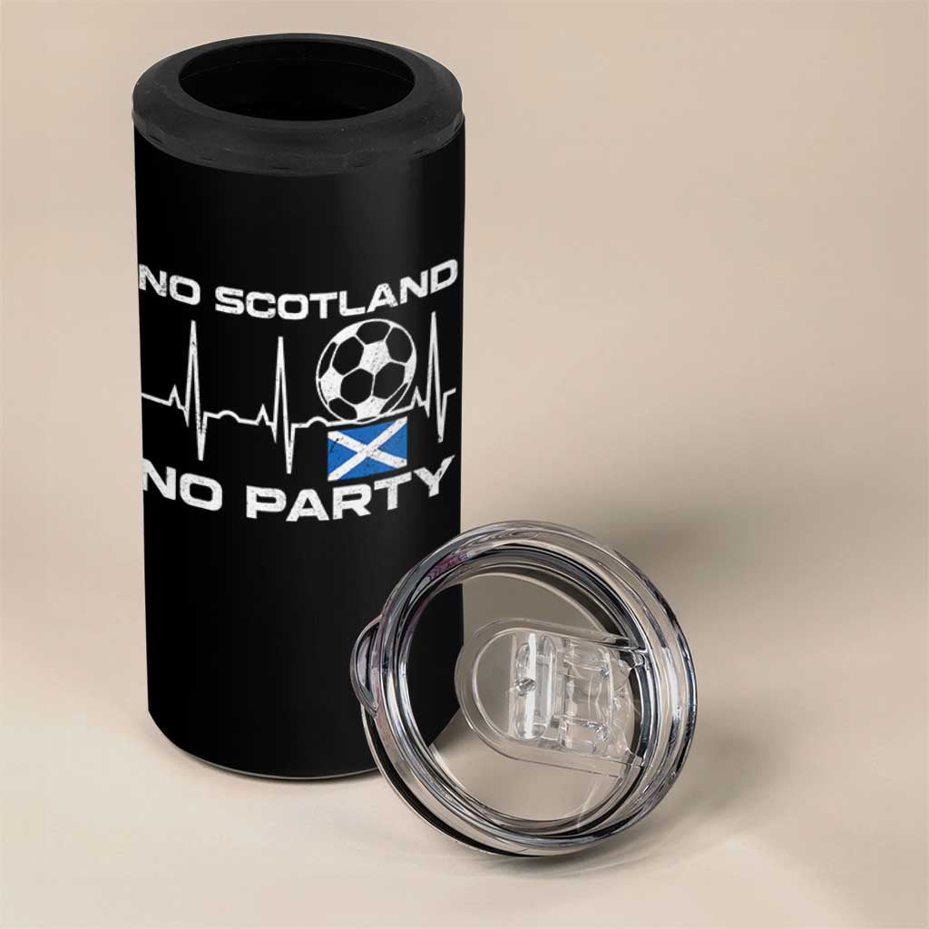 No Scotland No Party 4 in 1 Can Cooler Tumbler Scotland Football Proud Scottish Fan