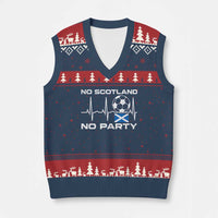 No Scotland No Party V-Neck Knit Sweater Vest Scotland Football Proud Scottish Fan