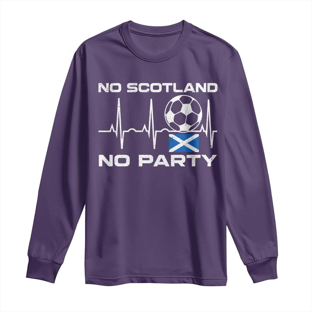 No Scotland No Party Long Sleeve Shirt Scotland Football Proud Scottish Fan