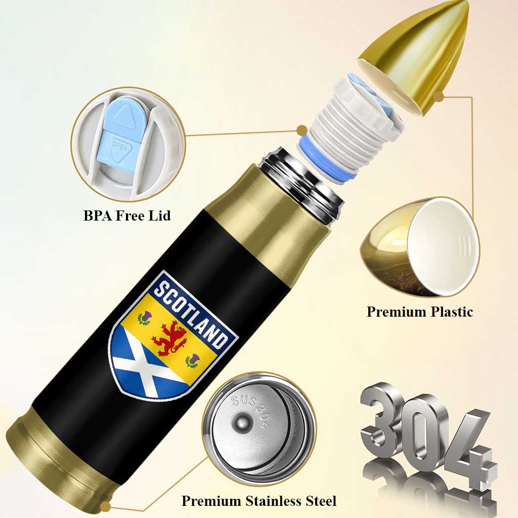 Scottish Rampant Lion Scotland Coat of Arms National Pride Bullet Tumbler