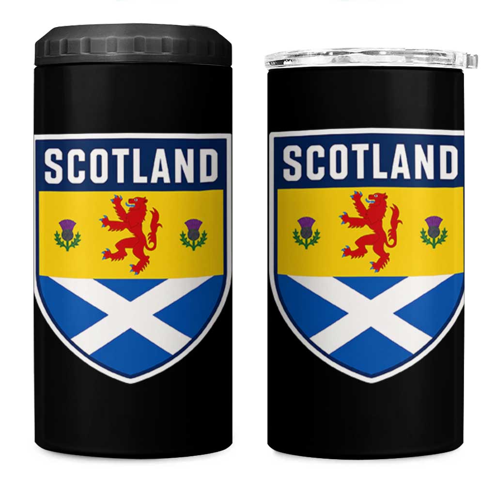 Scottish Rampant Lion Scotland Coat of Arms National Pride 4 in 1 Can Cooler Tumbler