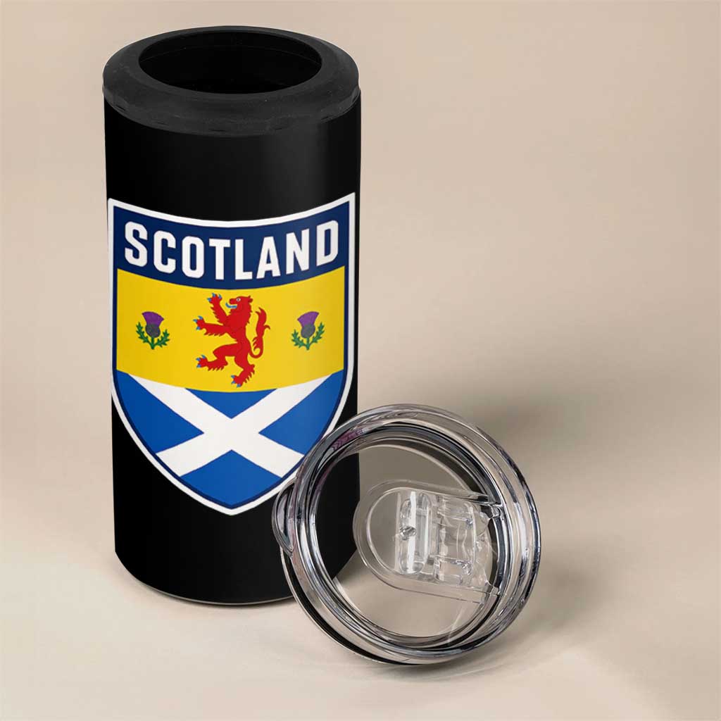 Scottish Rampant Lion Scotland Coat of Arms National Pride 4 in 1 Can Cooler Tumbler