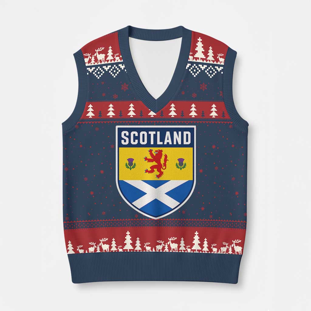 Scottish Rampant Lion Scotland Coat of Arms National Pride V-Neck Knit Sweater Vest