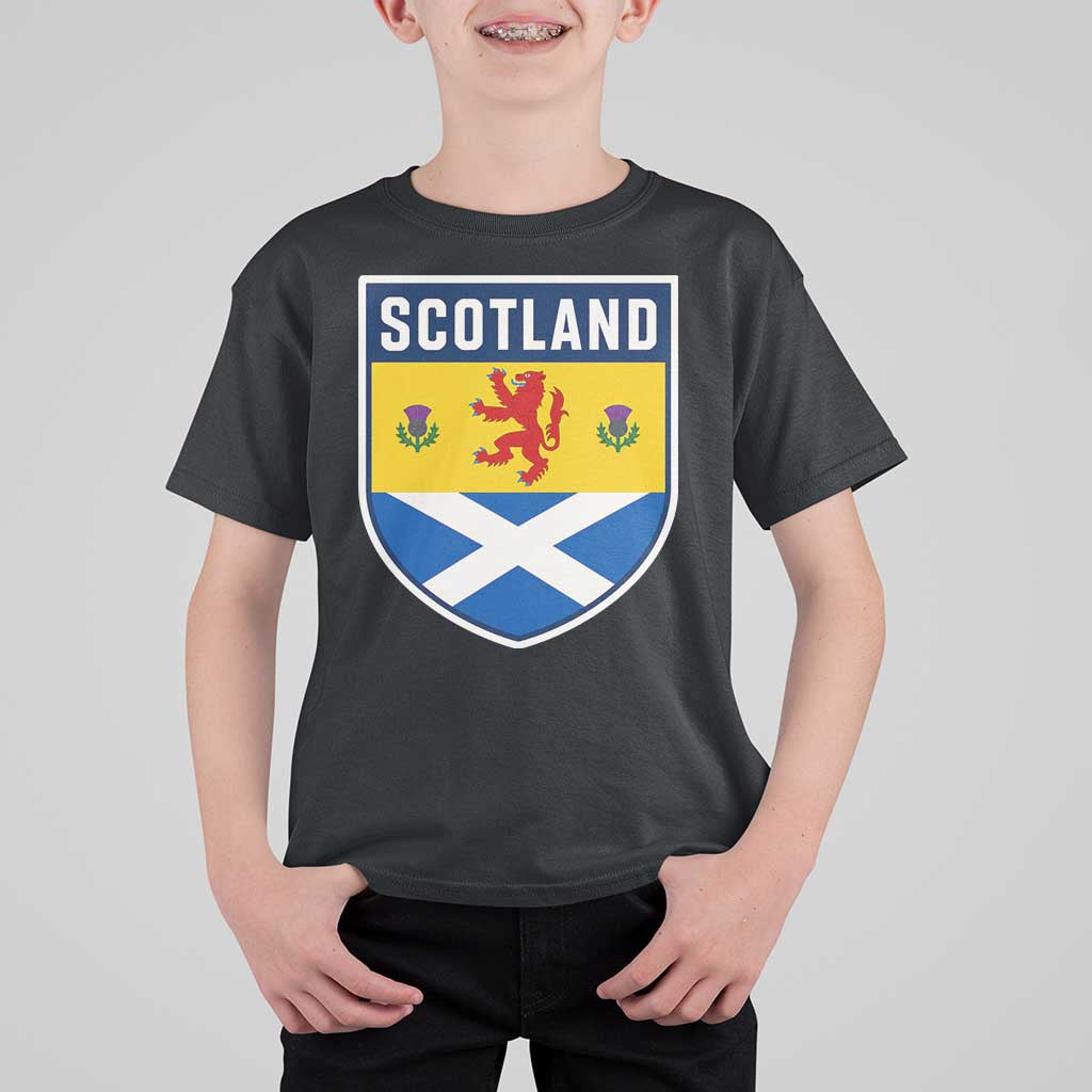 Scottish Rampant Lion Scotland Coat of Arms National Pride T Shirt For Kid