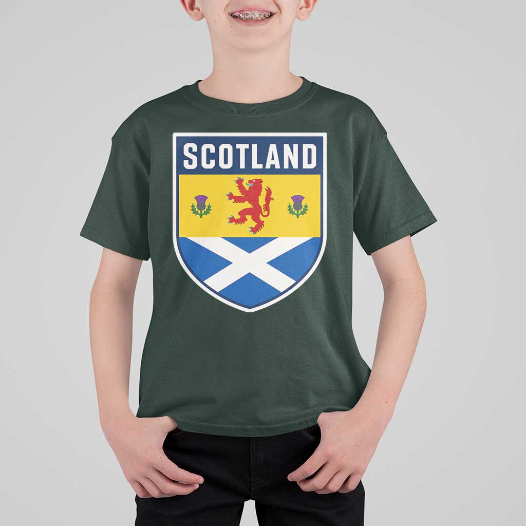 Scottish Rampant Lion Scotland Coat of Arms National Pride T Shirt For Kid