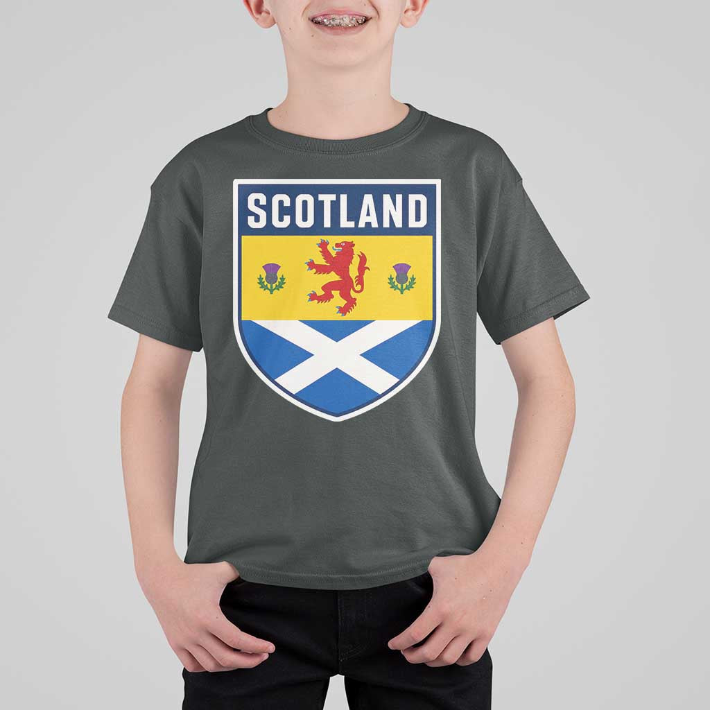 Scottish Rampant Lion Scotland Coat of Arms National Pride T Shirt For Kid