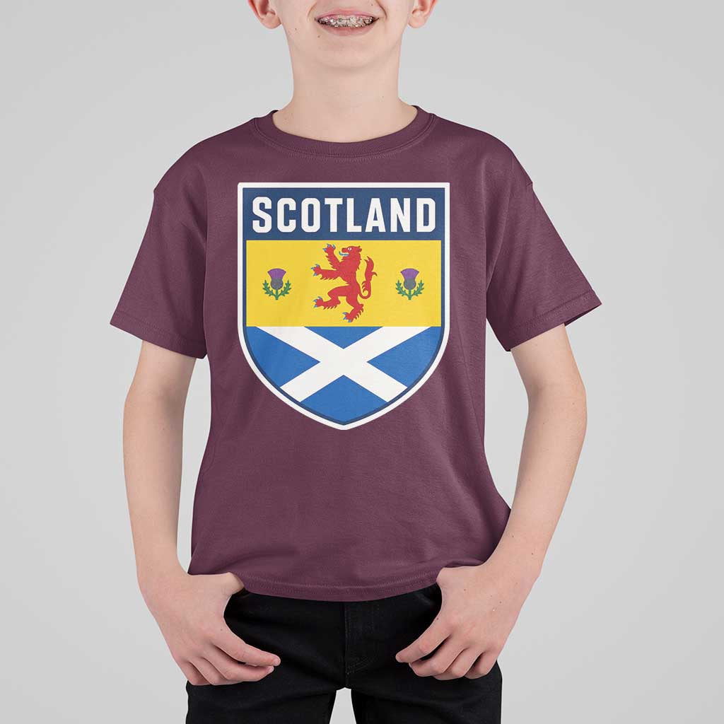 Scottish Rampant Lion Scotland Coat of Arms National Pride T Shirt For Kid