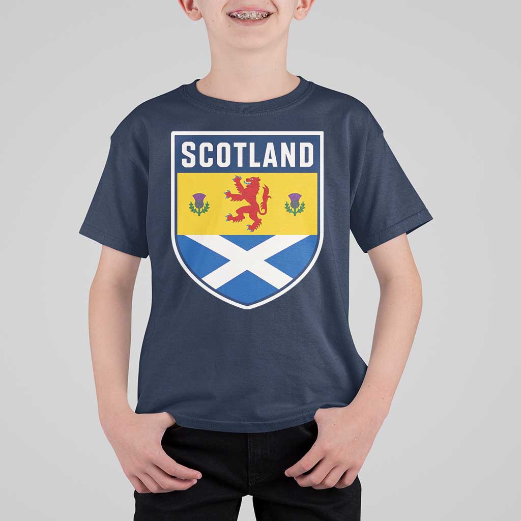 Scottish Rampant Lion Scotland Coat of Arms National Pride T Shirt For Kid