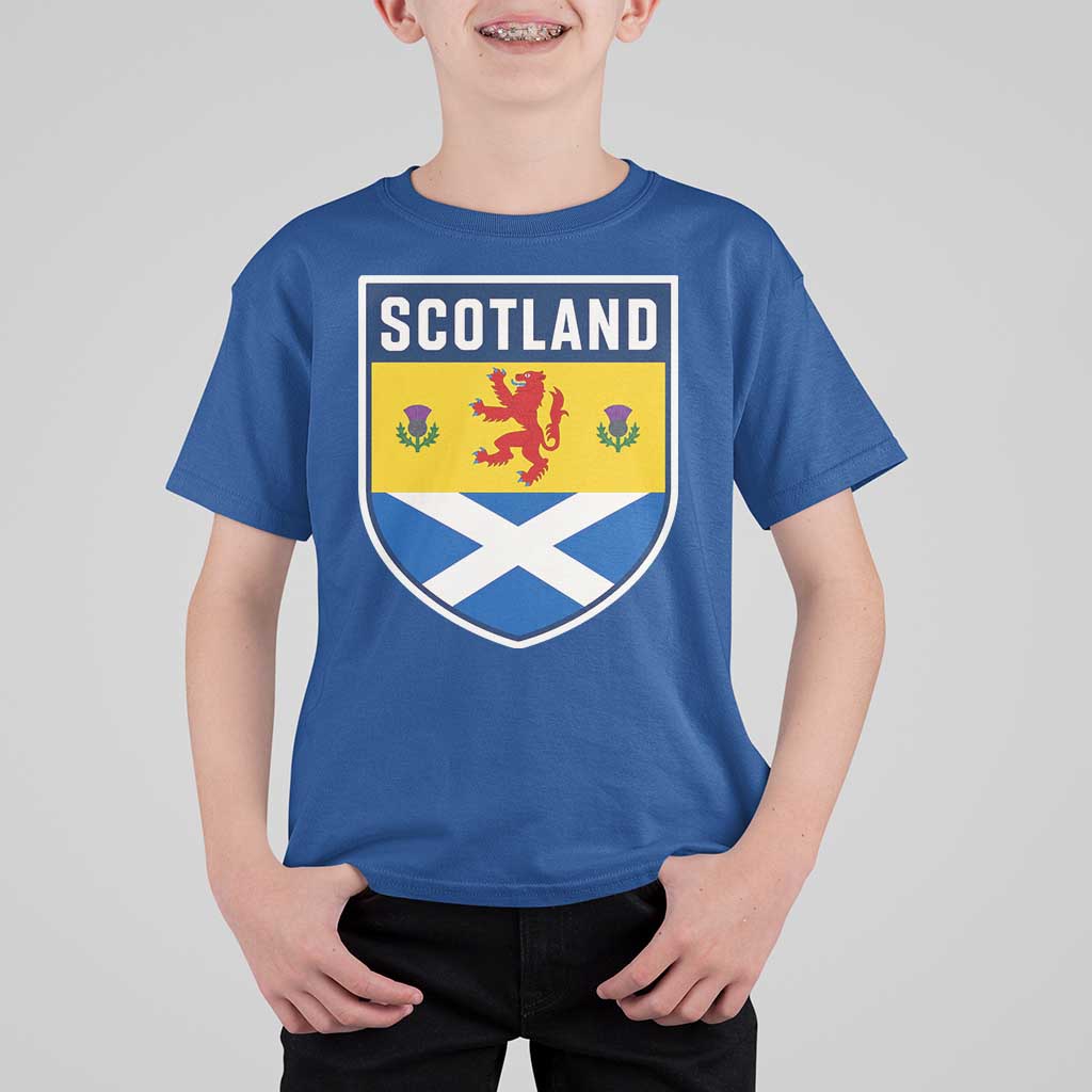 Scottish Rampant Lion Scotland Coat of Arms National Pride T Shirt For Kid