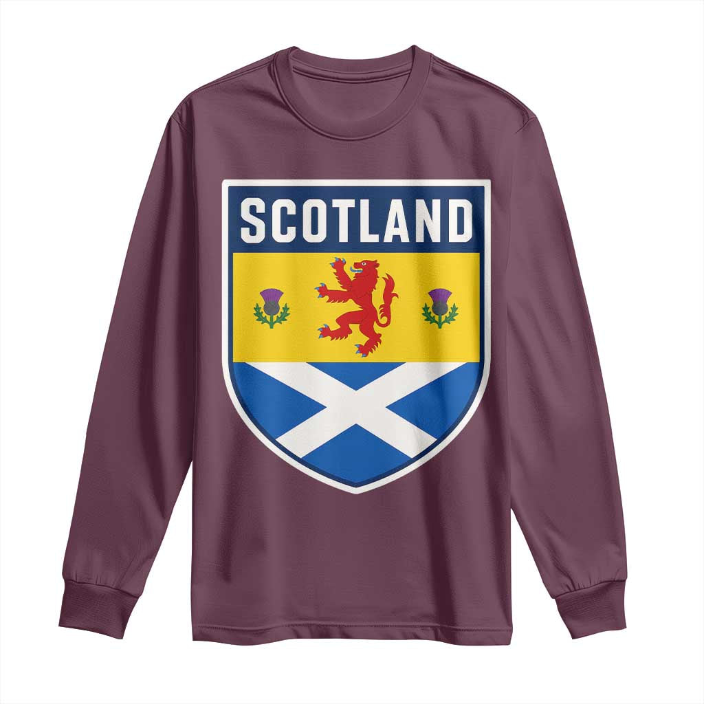 Scottish Rampant Lion Scotland Coat of Arms National Pride Long Sleeve Shirt