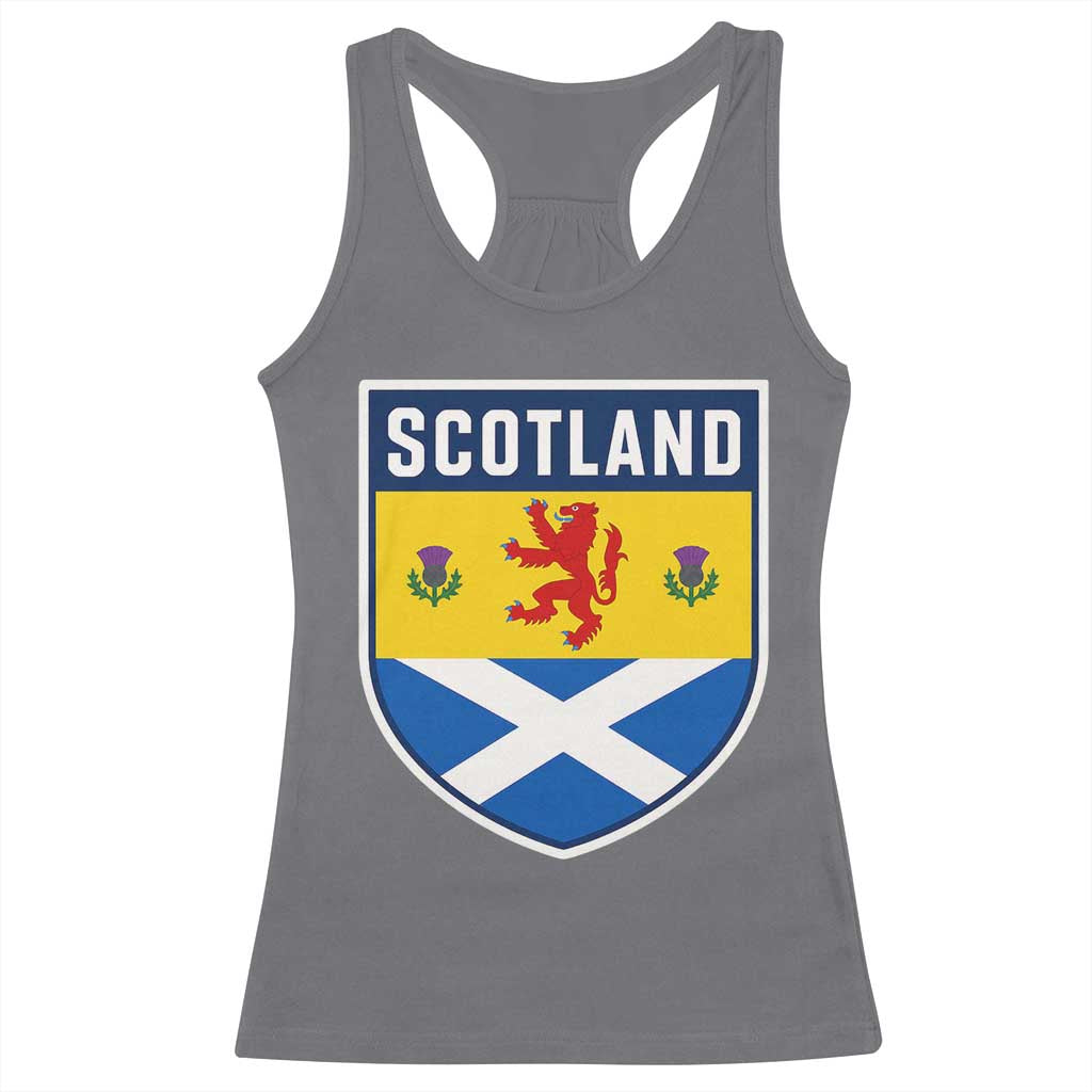 Scottish Rampant Lion Scotland Coat of Arms National Pride Racerback Tank Top