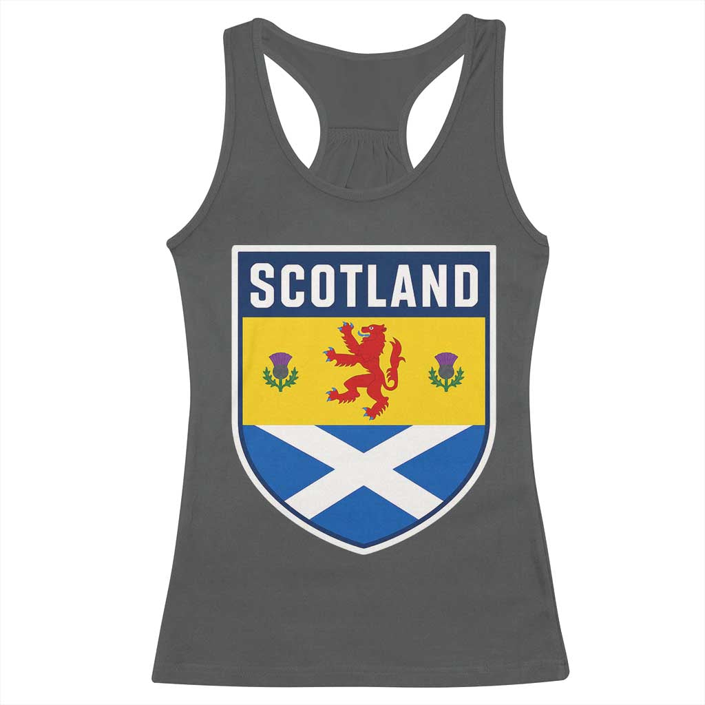 Scottish Rampant Lion Scotland Coat of Arms National Pride Racerback Tank Top