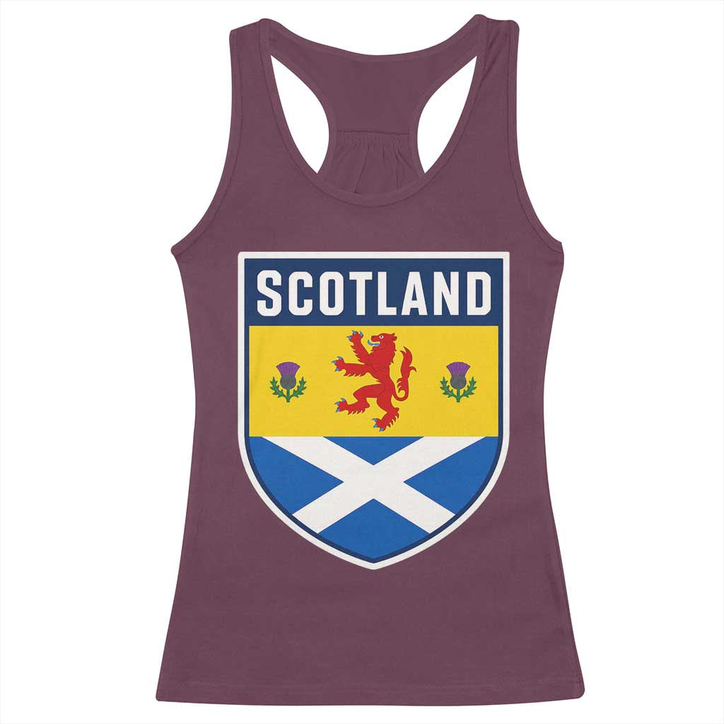Scottish Rampant Lion Scotland Coat of Arms National Pride Racerback Tank Top
