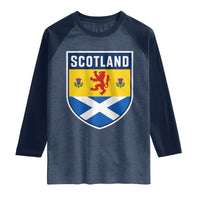 Scottish Rampant Lion Scotland Coat of Arms National Pride Raglan Shirt