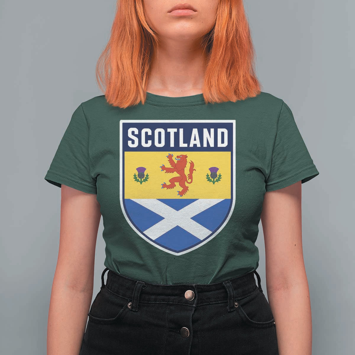Scottish Rampant Lion Scotland Coat of Arms National Pride T Shirt For Women