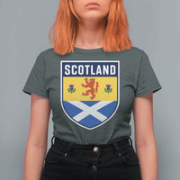 Scottish Rampant Lion Scotland Coat of Arms National Pride T Shirt For Women