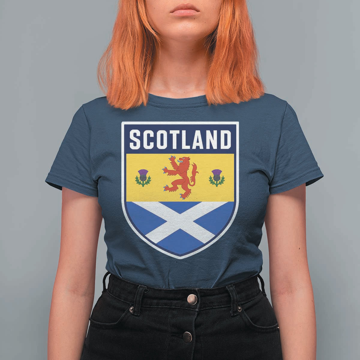 Scottish Rampant Lion Scotland Coat of Arms National Pride T Shirt For Women