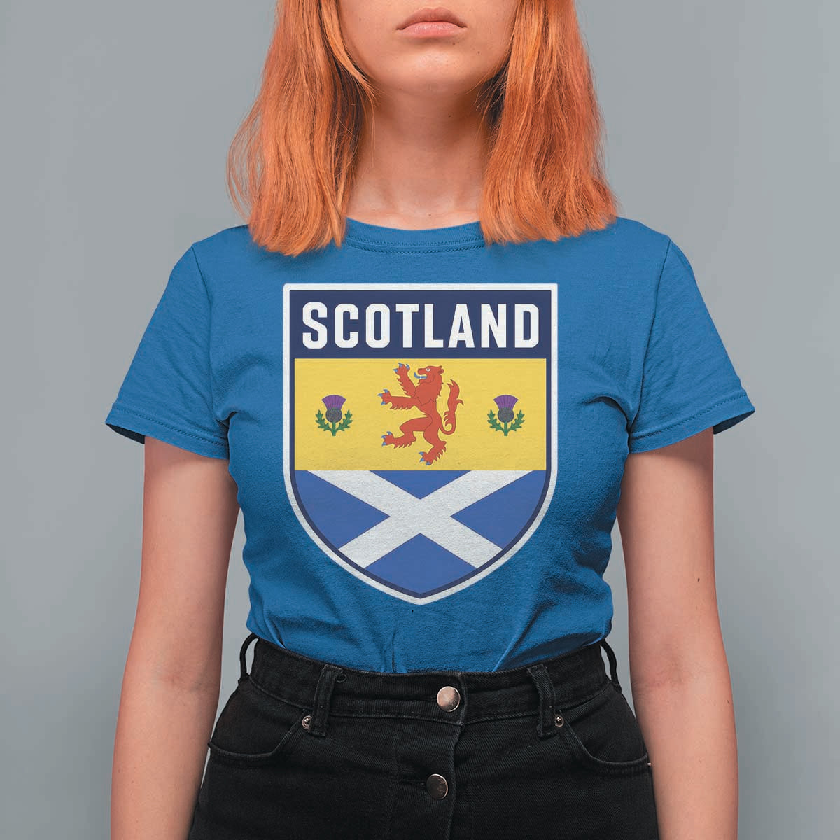 Scottish Rampant Lion Scotland Coat of Arms National Pride T Shirt For Women