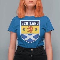 Scottish Rampant Lion Scotland Coat of Arms National Pride T Shirt For Women
