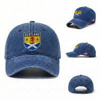 Scottish Rampant Lion Scotland Coat of Arms National Pride Washed Cotton Baseball Cap