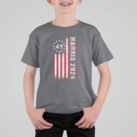 Harris 2024 T Shirt For Kid Betsy Ross Flag 47th President Star - Wonder Print Shop