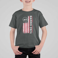 Harris 2024 T Shirt For Kid Betsy Ross Flag 47th President Star - Wonder Print Shop