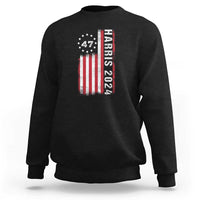 Harris 2024 Sweatshirt Betsy Ross Flag 47th President Star - Wonder Print Shop