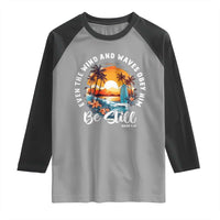 Even The Wind And Waves Obey Him Be Still Raglan Shirt Christian Bible Verse Summer Vacation - Wonder Print Shop