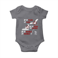 Funny Fishing Hunting Baby Onesie If It Flies It Dies If It Hops It Drops If It Hooks It Cooks - Wonder Print Shop