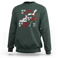 Funny Fishing Hunting Sweatshirt If It Flies It Dies If It Hops It Drops If It Hooks It Cooks - Wonder Print Shop