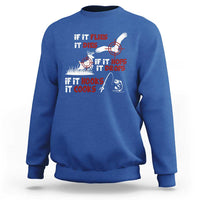 Funny Fishing Hunting Sweatshirt If It Flies It Dies If It Hops It Drops If It Hooks It Cooks - Wonder Print Shop