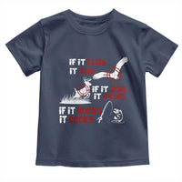 Funny Fishing Hunting Toddler T Shirt If It Flies It Dies If It Hops It Drops If It Hooks It Cooks - Wonder Print Shop