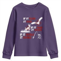 Funny Fishing Hunting Youth Sweatshirt If It Flies It Dies If It Hops It Drops If It Hooks It Cooks - Wonder Print Shop