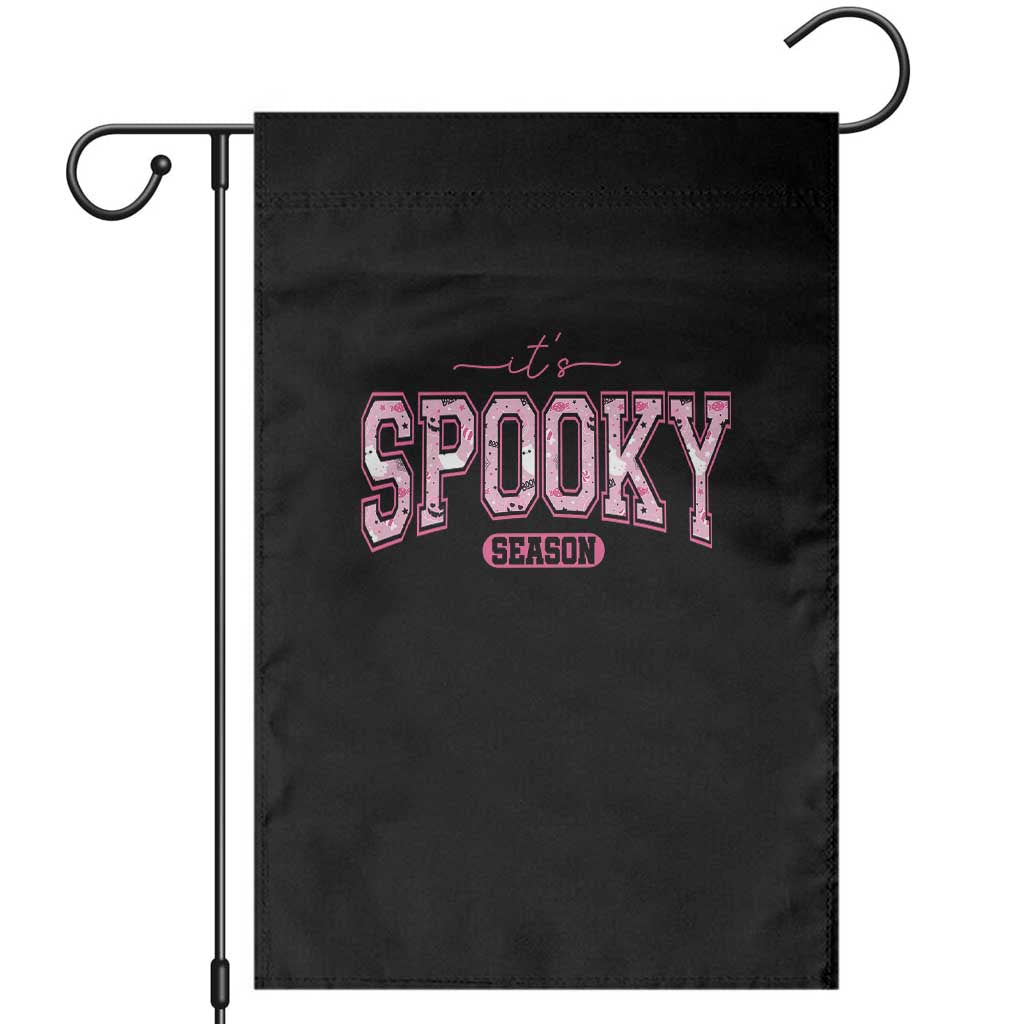 Funny Halloween Garden Flag It's Spooky Season Pink Pumpkin Cute Cat - Wonder Print Shop