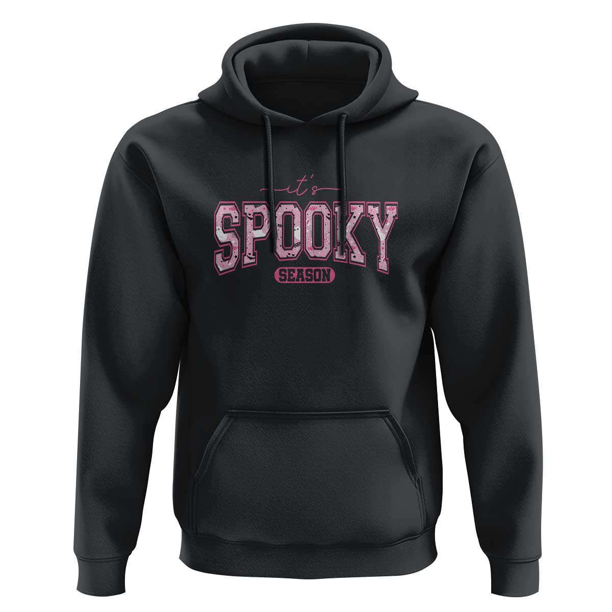 Funny Halloween Hoodie It's Spooky Season Pink Pumpkin Cute Cat