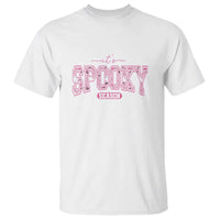 Funny Halloween T Shirt It's Spooky Season Pink Pumpkin Cute Cat - Wonder Print Shop