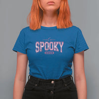 Funny Halloween T Shirt For Women It's Spooky Season Pink Pumpkin Cute Cat - Wonder Print Shop