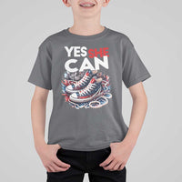 Harris 2024 T Shirt For Kid Yes She Can Chucks And Pearls American Flag - Wonder Print Shop