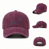 Suicide Prevention Awareness Washed Cotton Baseball Cap Stay Your Story Isn't Over Butterfly Semicolon