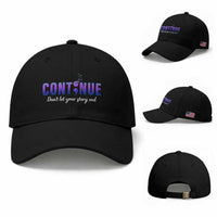 Suicide Prevention Awareness Baseball Cap Continue Don't Let Your Story End Semicolon Butterflies