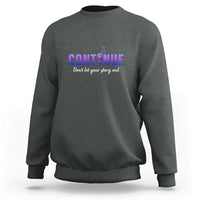 Suicide Prevention Awareness Sweatshirt Continue Don't Let Your Story End Semicolon Butterflies - Wonder Print Shop