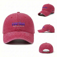Suicide Prevention Awareness Washed Cotton Baseball Cap Continue Don't Let Your Story End Semicolon Butterflies